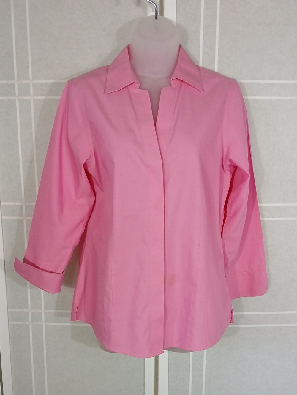Foxcroft Pink No-iron Buttondown Shirt 8